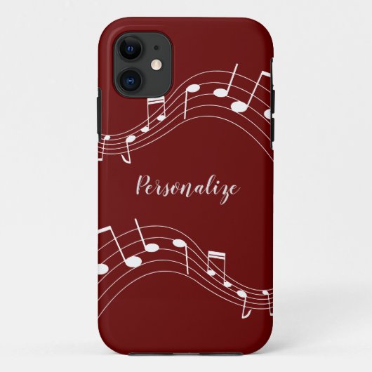 Stilvolle Musiknoten Trendy Cool Personalisiert Ca Case-Mate iPhone Hülle (Rückseite)