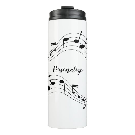Stilvolle Musiknoten Trendy Cool Travel Gift Thermosbecher (Vorderseite)