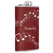Stilvolle Musiknoten Trendy Coole Geschenke Person Flachmann (Rechts)