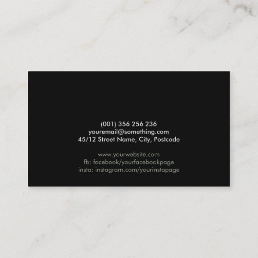 Stilvolle Mutter Perlhaarstylienmonogramm Visitenkarte (Rückseite)