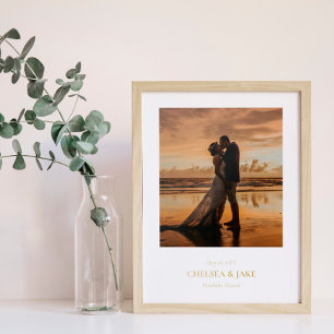 Stilvolle Namen Datum Ort Hochzeitsfoto Foliendrucke