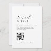 Stilvolle Namen Einfache klassische Hochzeit Einladung (Rückseite)