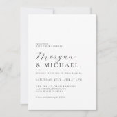 Stilvolle Namen Einfache klassische Hochzeit Einladung (Vorderseite)