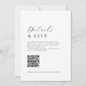 Stilvolle Namen Einfache klassische Hochzeit Einladung (Rückseite)