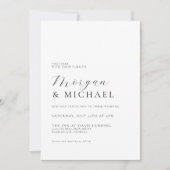 Stilvolle Namen Einfache klassische Hochzeit Einladung (Vorderseite)