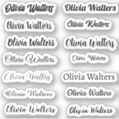 Stilvolle Namenaufkleber Aufkleber (Vorderseite)