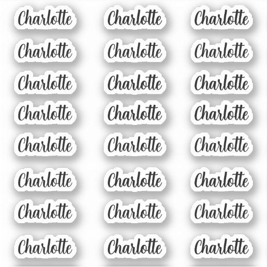 Stilvolle Namensaufkleber Aufkleber (Vorderseite)