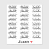 Stilvolle Namensaufkleber Aufkleber (Blatt)