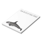 Stilvolle Natur Einfache Orca Whale Notizblock (Rotiert)