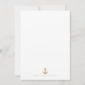 Stilvolle Nautical Neutral Baby Shower Einladung (Rückseite)