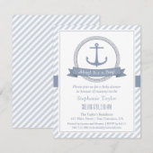 Stilvolle Nautical Themed Baby Shower Einladungen (Vorne/Hinten)