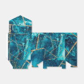 Stilvolle Navy Blue Gold Agate Geode Chic Monogram Geschenkschachtel (Ungefaltet)