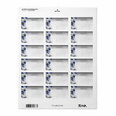 Stilvolle Navy Blue Silver Ballon Glitzer Geburtst Adressaufkleber (Vorne)