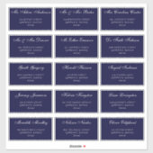 Stilvolle Navy Blue Wedding Gast Individuelle Adre Aufkleber (Blatt)