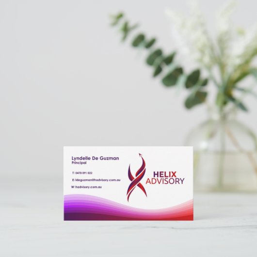 Stilvolle Nebengeschäft 2 Karte (Stehend Vorderseite)