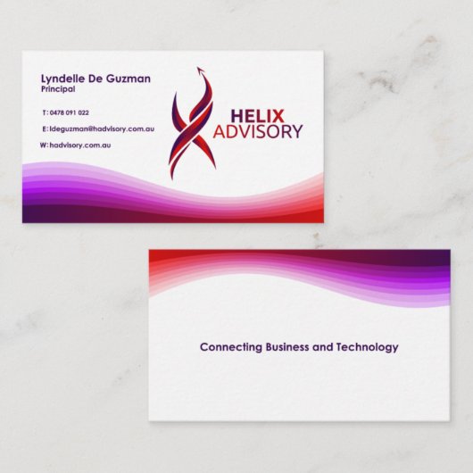 Stilvolle Nebengeschäft 2 Karte (Vorne/Hinten)