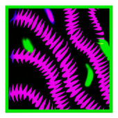Stilvolle Neon Patterns Art Poster (Vorderseite)