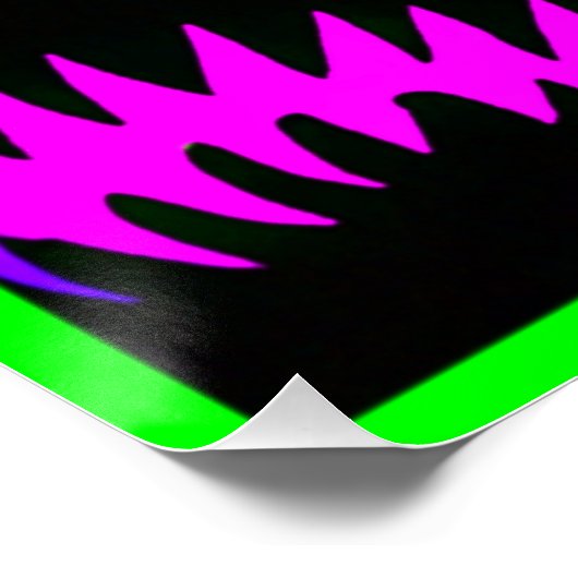 Stilvolle Neon Patterns Art Poster (Ecke)