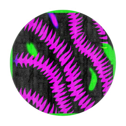 Stilvolle Neon Patterns Art Schneidebrett (Vorderseite)