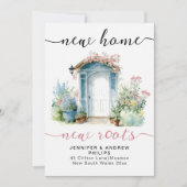 Stilvolle neue Zuhause Roots Pink Calligraphy Wass Ankündigung (Vorderseite)