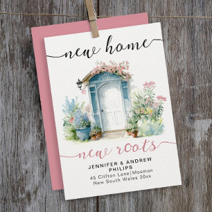 Stilvolle neue Zuhause Roots Pink Calligraphy Wass Ankündigung