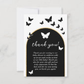 Stilvolle Neutral-Baby-Dusche für Schwarz-Weiß-Ges Dankeskarte (Vorderseite)