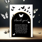 Stilvolle Neutral-Baby-Dusche für Schwarz-Weiß-Ges Dankeskarte