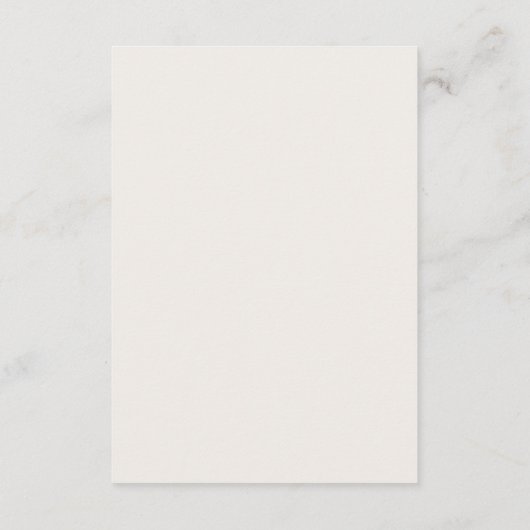 Stilvolle neutrale Minimalistische Hochzeit RSVP Karte (Rückseite)