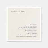 Stilvolle neutrale Minimalistische Hochzeit Serviette (Vorderseite)