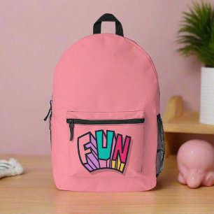 Stilvolle Niedliche "Fun" Girly Pink Sports Bedruckter Rucksack