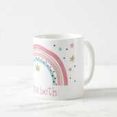Stilvolle Niedliche Regenbogenstars Kaffeetasse (VorderseiteRechts)
