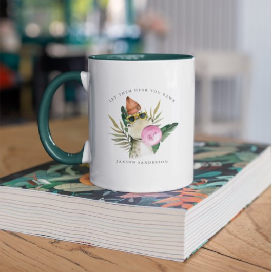 Stilvolle Niedliche Wasserfarbe Dinosaurier | Mono Tasse