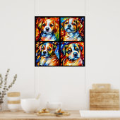 Stilvolle Niedliche Welpen Poster (Küche)