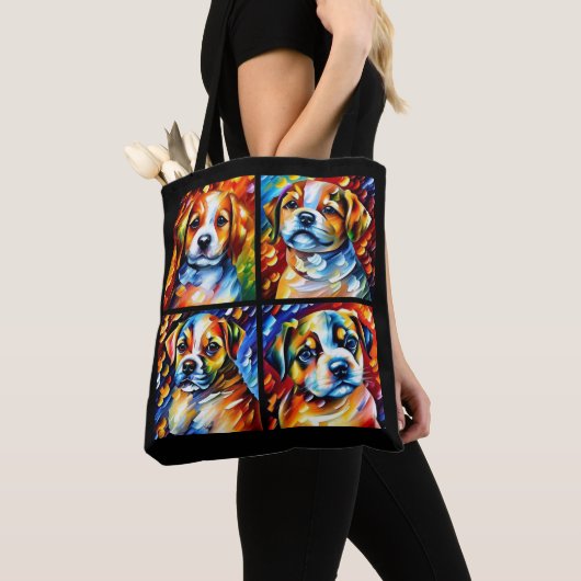 Stilvolle Niedliche Welpen Tasche (Von Nahem)