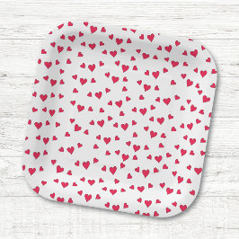 Stilvolle Niedliche Whimsical Hearts Trendy Party  Pappteller