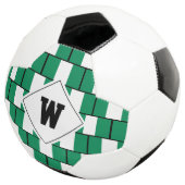 Stilvolle NIGERIA FLAG Monogram Soccer Ball (Dreiviertel)