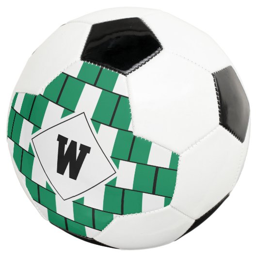 Stilvolle NIGERIA FLAG Monogram Soccer Ball (Dreiviertel)