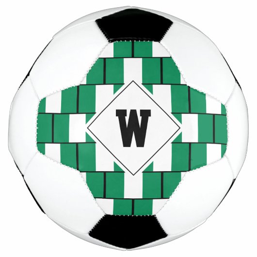 Stilvolle NIGERIA FLAG Monogram Soccer Ball (Vorderseite)