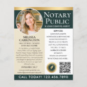 Stilvolle Notar Public Services Foto Green Gold Flyer (Vorne)