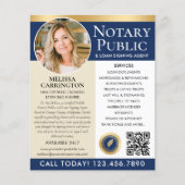 Stilvolle Notar Public Services Foto Navy Gold Flyer (Vorne)