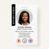 Stilvolle Notar Public Signature Agent Foto ID Bla Ausweis (Vorderseite)