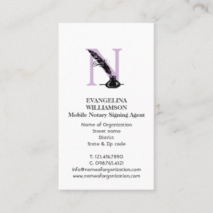 Stilvolle NOTARY AGENT Custom LOGO Business Card Visitenkarte