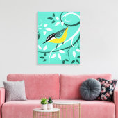 Stilvolle Nuthatch auf Baumzweig Leinwanddruck (Insitu (Wohnzimmer))