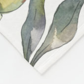 Stilvolle Olive Branches Monogram Fleece Blanket (Ecke)