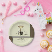 Stilvolle Olive Green Moderne Geburtstag Pappteller (Party)