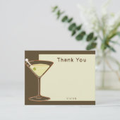 Stilvolle Olive Green Modernes Brautparty Blank Dankeskarte (Stehend Vorderseite)