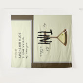 Stilvolle Olive Martini Geburtstag Willkommen Wandteppich (Vorderseite (Horizontal))