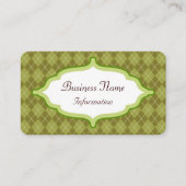 Stilvolle Olive Raute Business Card Visitenkarte (Vorderseite)