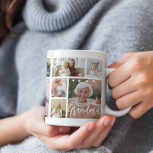Stilvolle Oma 15-Foto-Collage Kaffeetasse