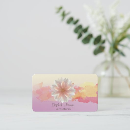 Stilvolle Ombre, Wasserfarbe Pinselstriche Stroke Visitenkarte (Stehend Vorderseite)